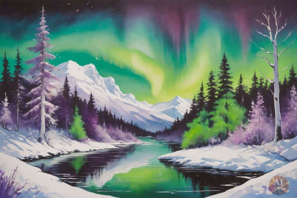 Nordlys sett gjennom kunstig intelligens 3